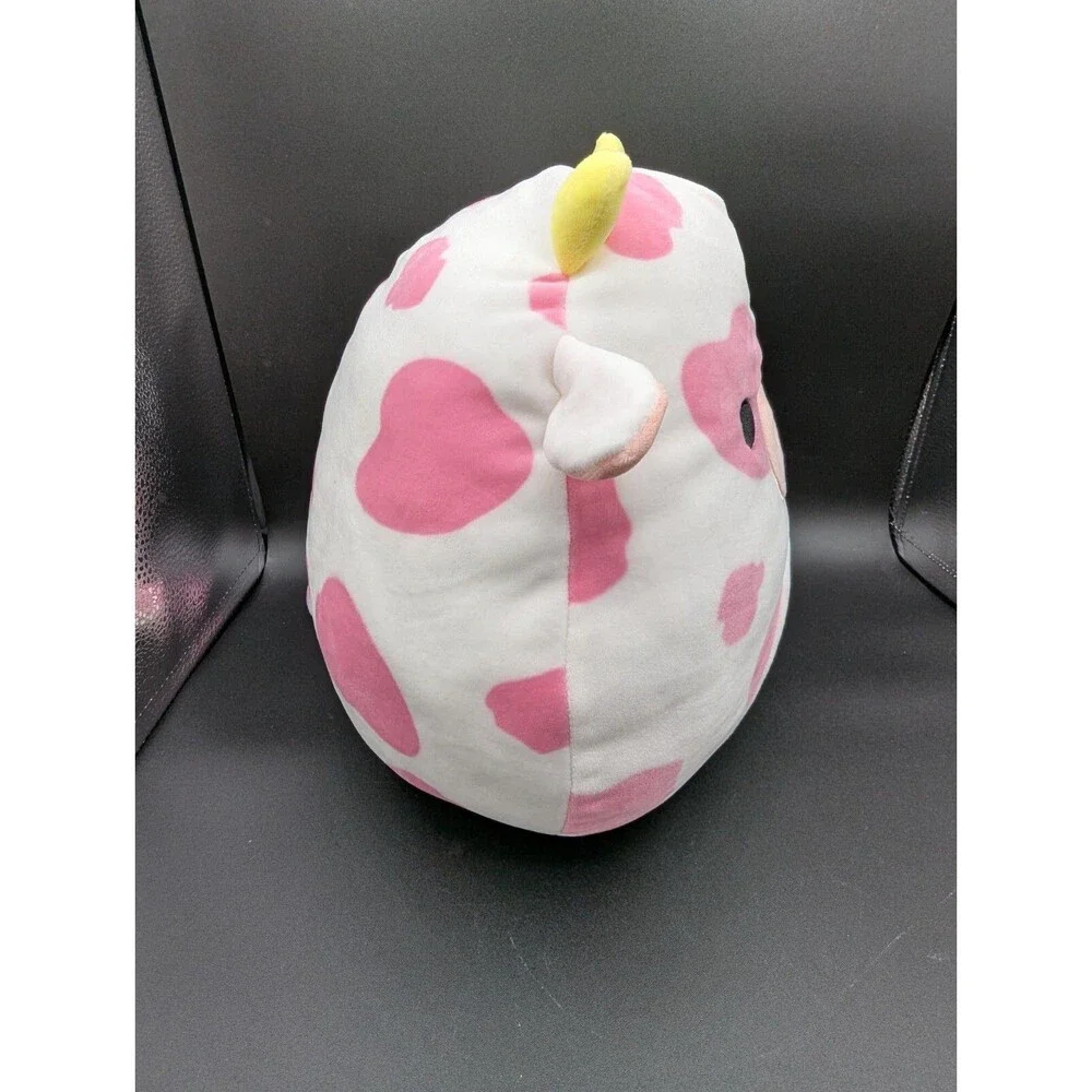 Kellytoy Squishmallows Evangelica the Pink Cow 12 Inch Valentine's Day Plush